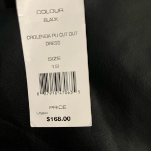 French Connections - pleather dress with side cut outs - Picture 3 of 4